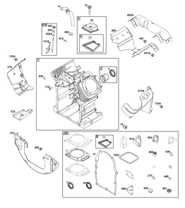 Cylinder Group Diagram and Parts List for 305447-0629-B5 200000 - 399999 Briggs and Stratton Engine
